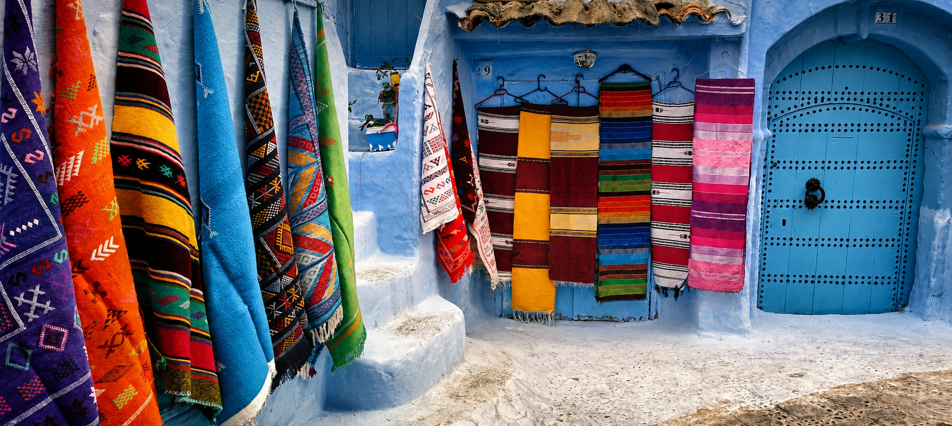 vicolo di checfchouen in marocco